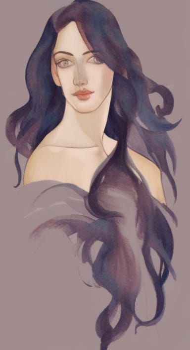 water color, transparent washes, loose brush work, diffuse a...