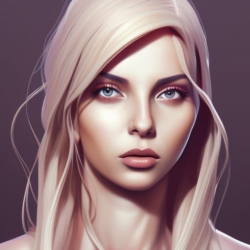 Portrait of a blonde woman 4 - AI Generated Artwork - NightCafe Creator