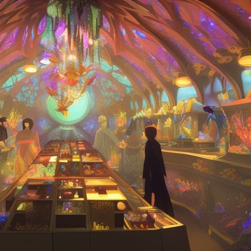 The gem/crystal/magic store