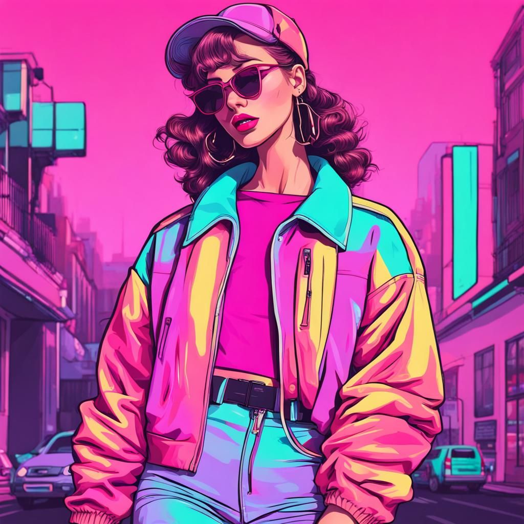 Pastel fashion street wear