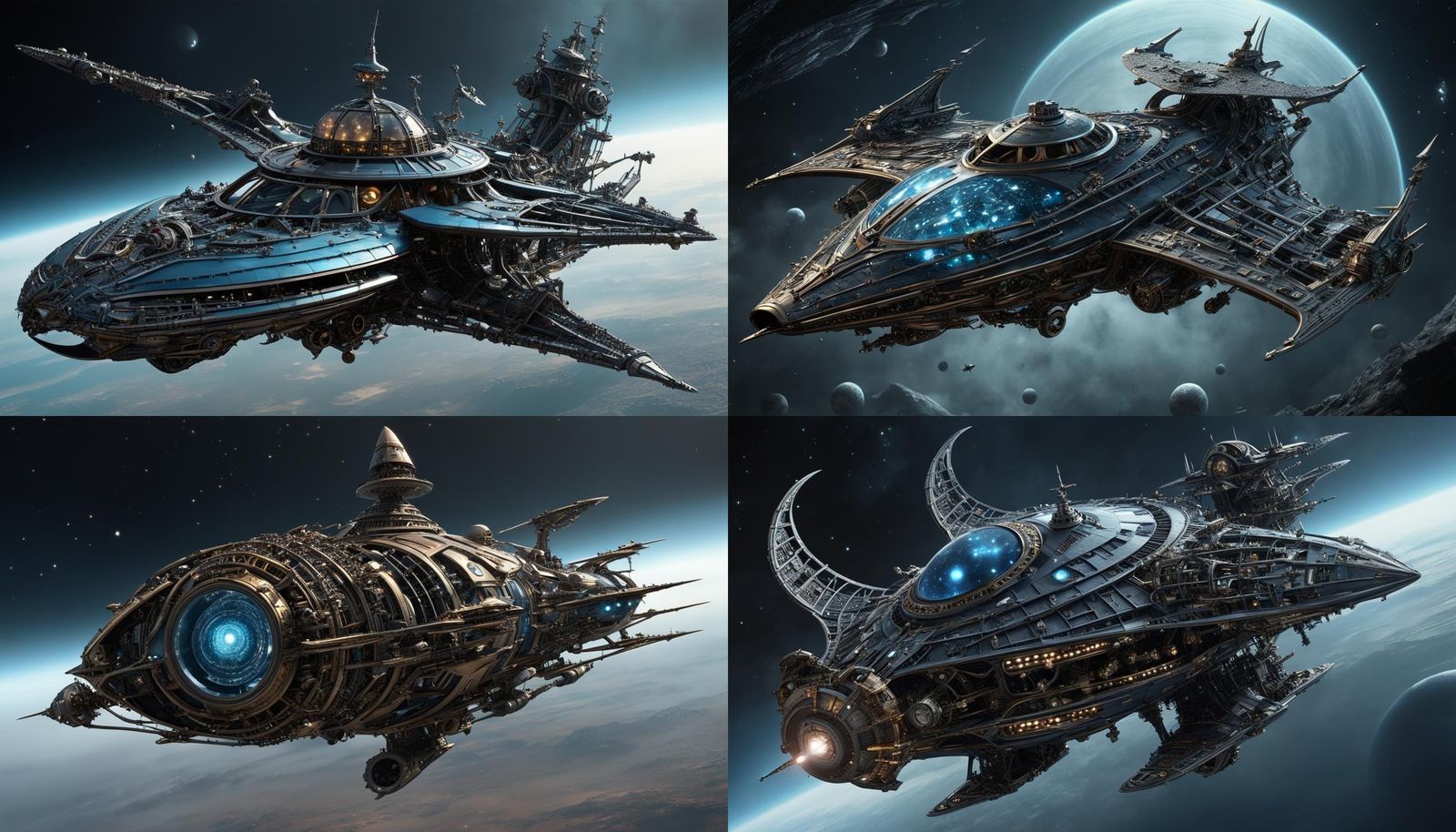 Bat Steampunk Starship - AI Generated Artwork - NightCafe Creator