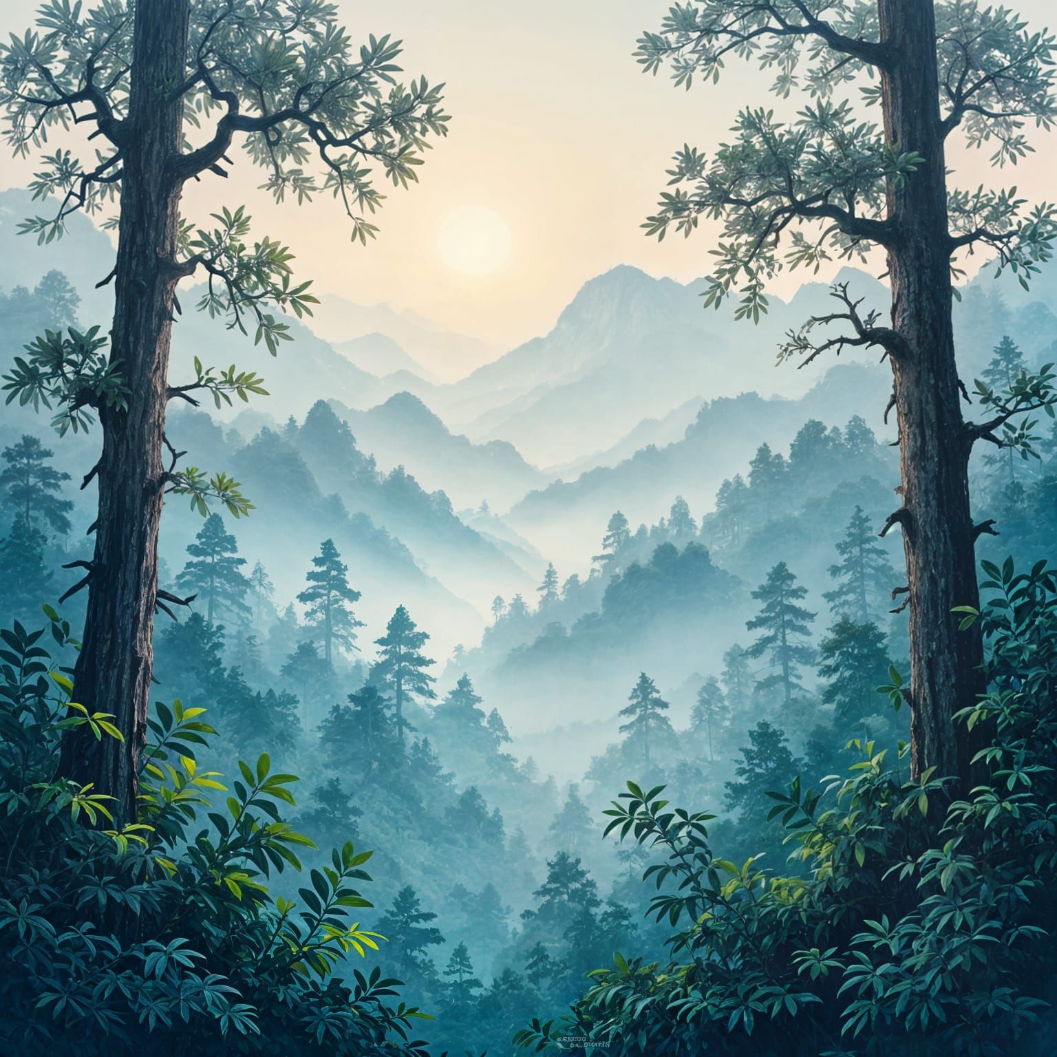 Surreal Maine Coon in Candy Forest