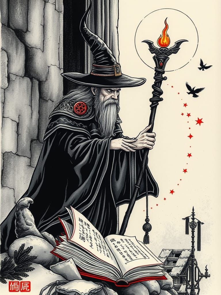 Mystic Witch Unveils Ancient Arcane Secrets in Enchanted Tow...