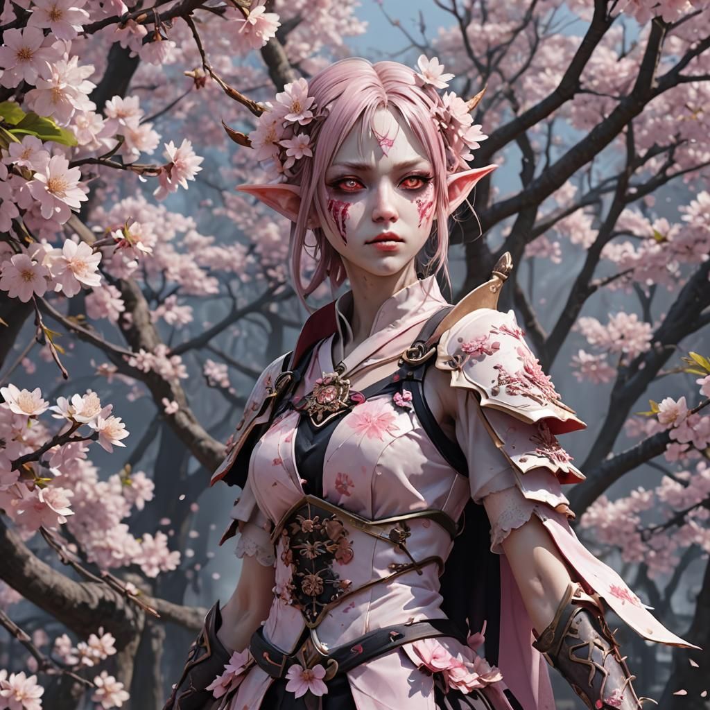 Cherry blossom zombie elf