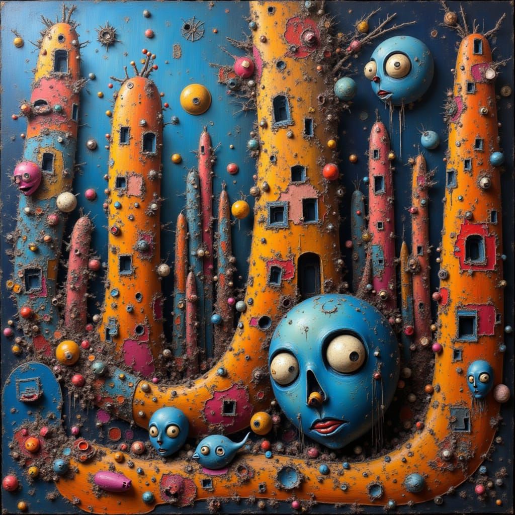 <lora:kak-strangecollage:1.0>unconventional