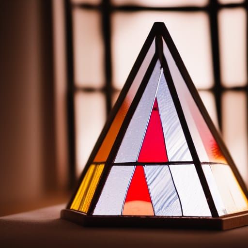 stained glass pyramid