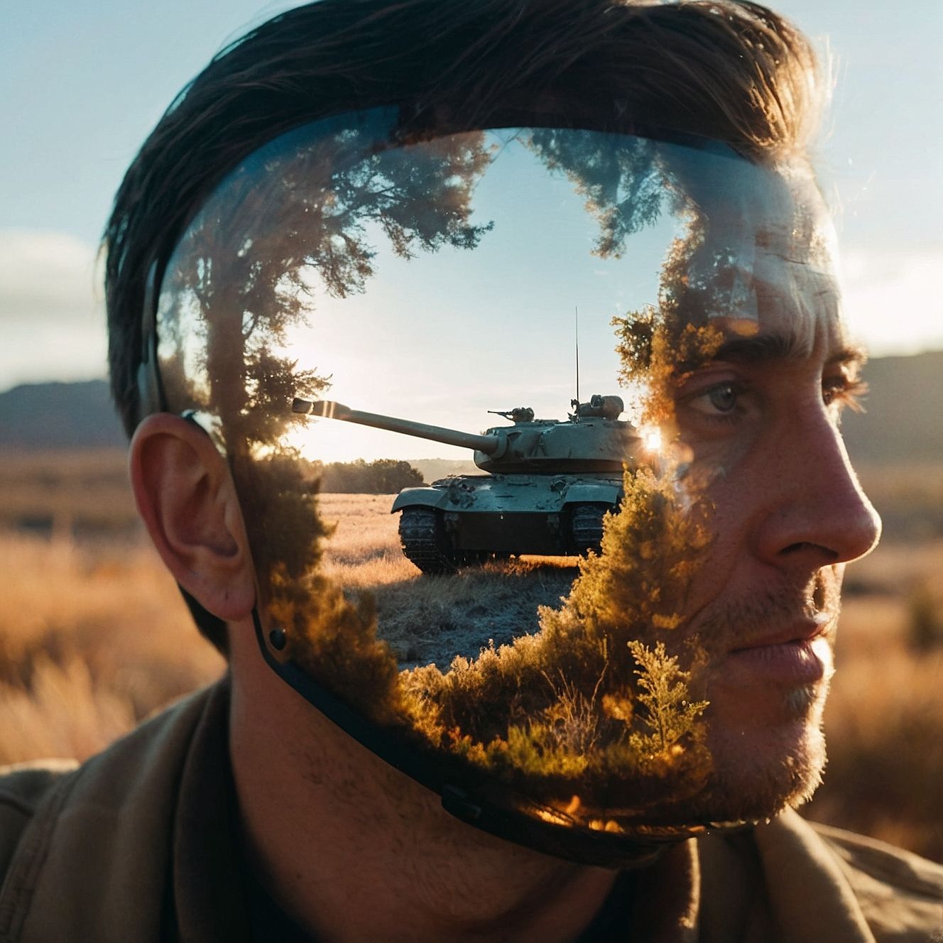 Double Exposure of a Veteran