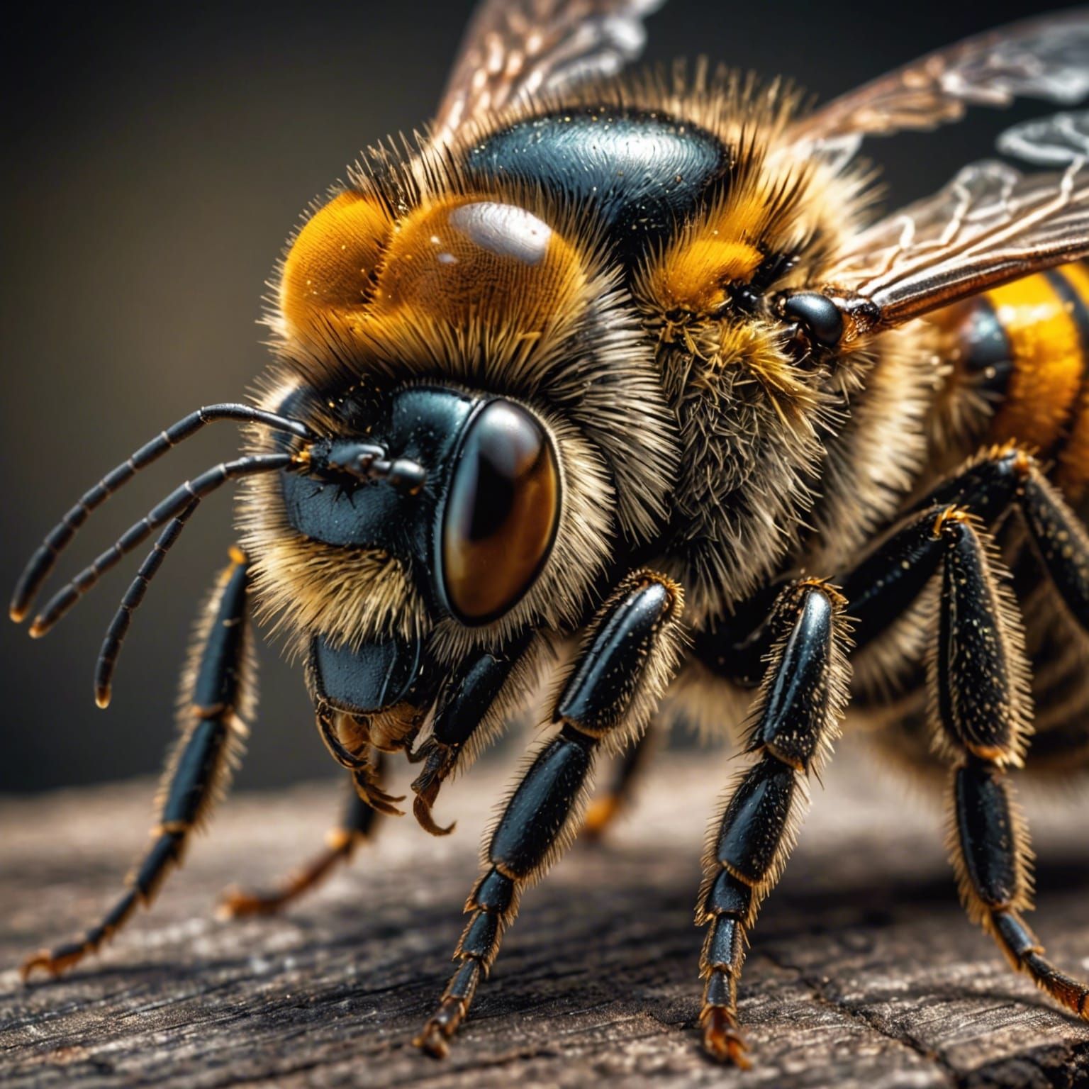 Macro Bee 🐝   by @GreenNails 