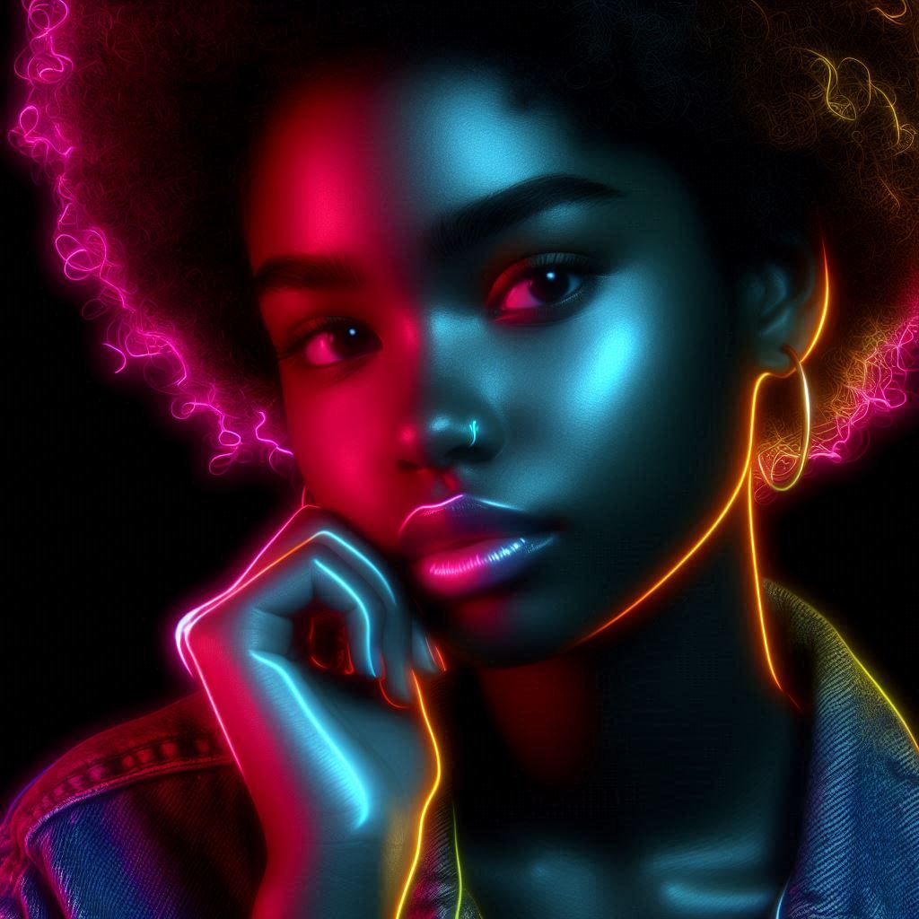 Neon portrait