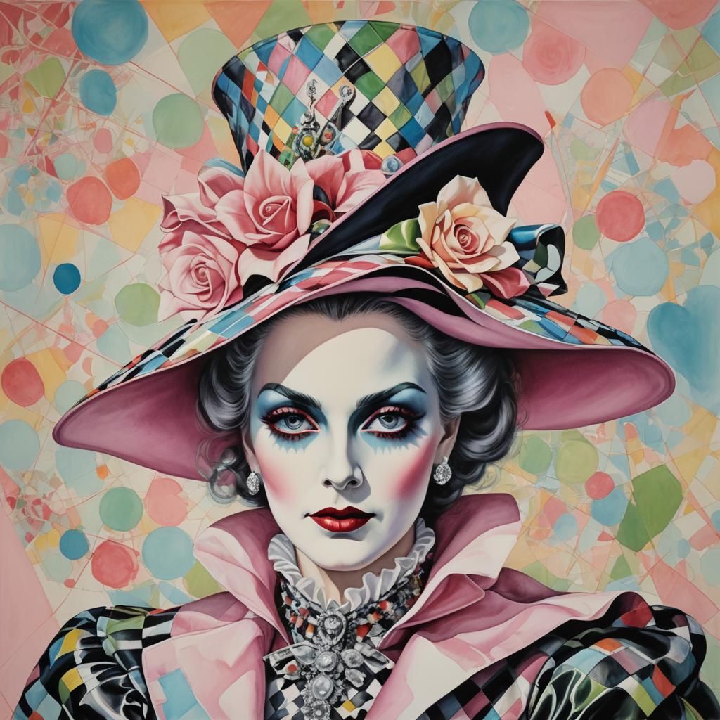 BEAUTIFUL FEMALE Harlequin Frankenstein, HAT, Versailles, Pa...
