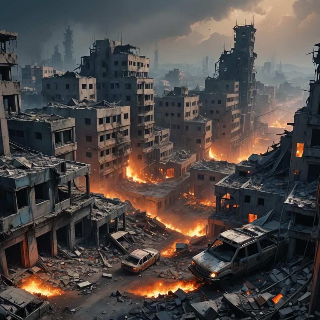 Dystopian Gaza: Ruins in Cinematic Style