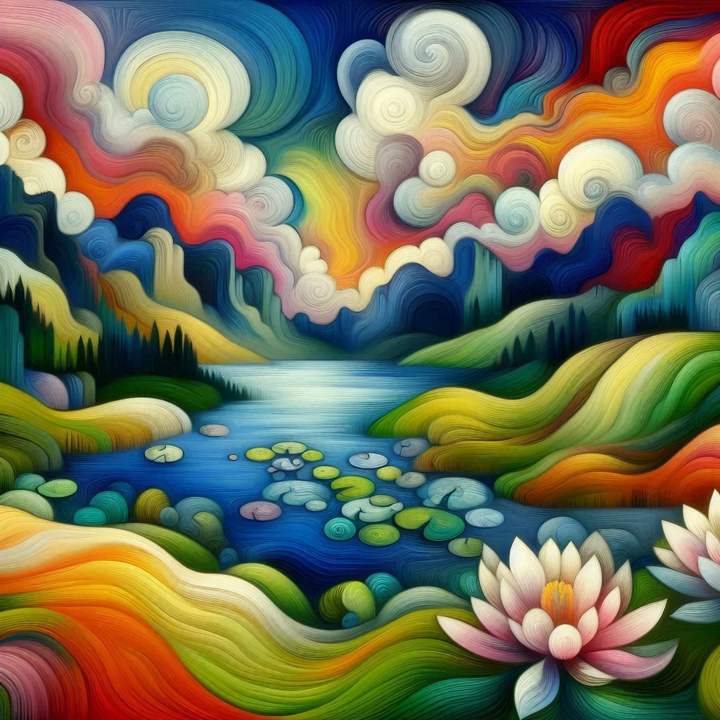 Expressionist landscape