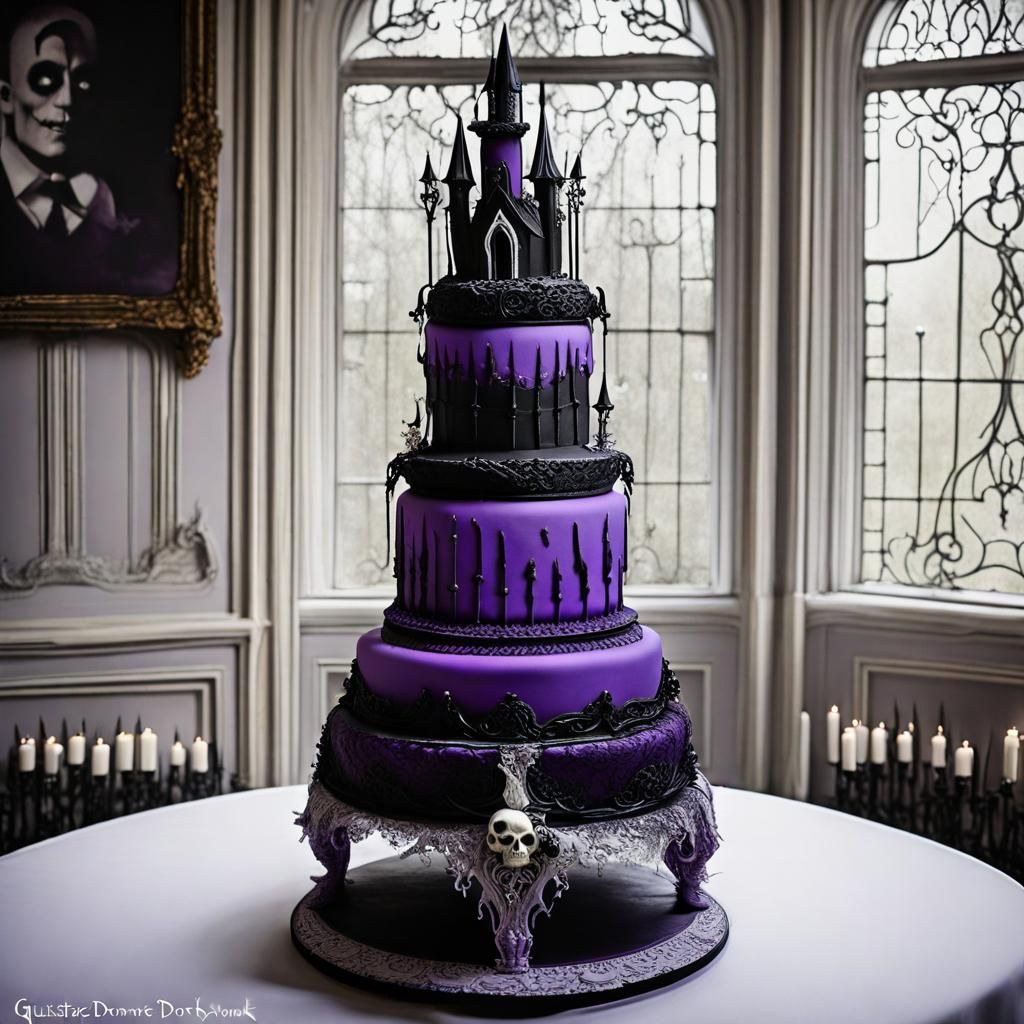Gothic wedding cake