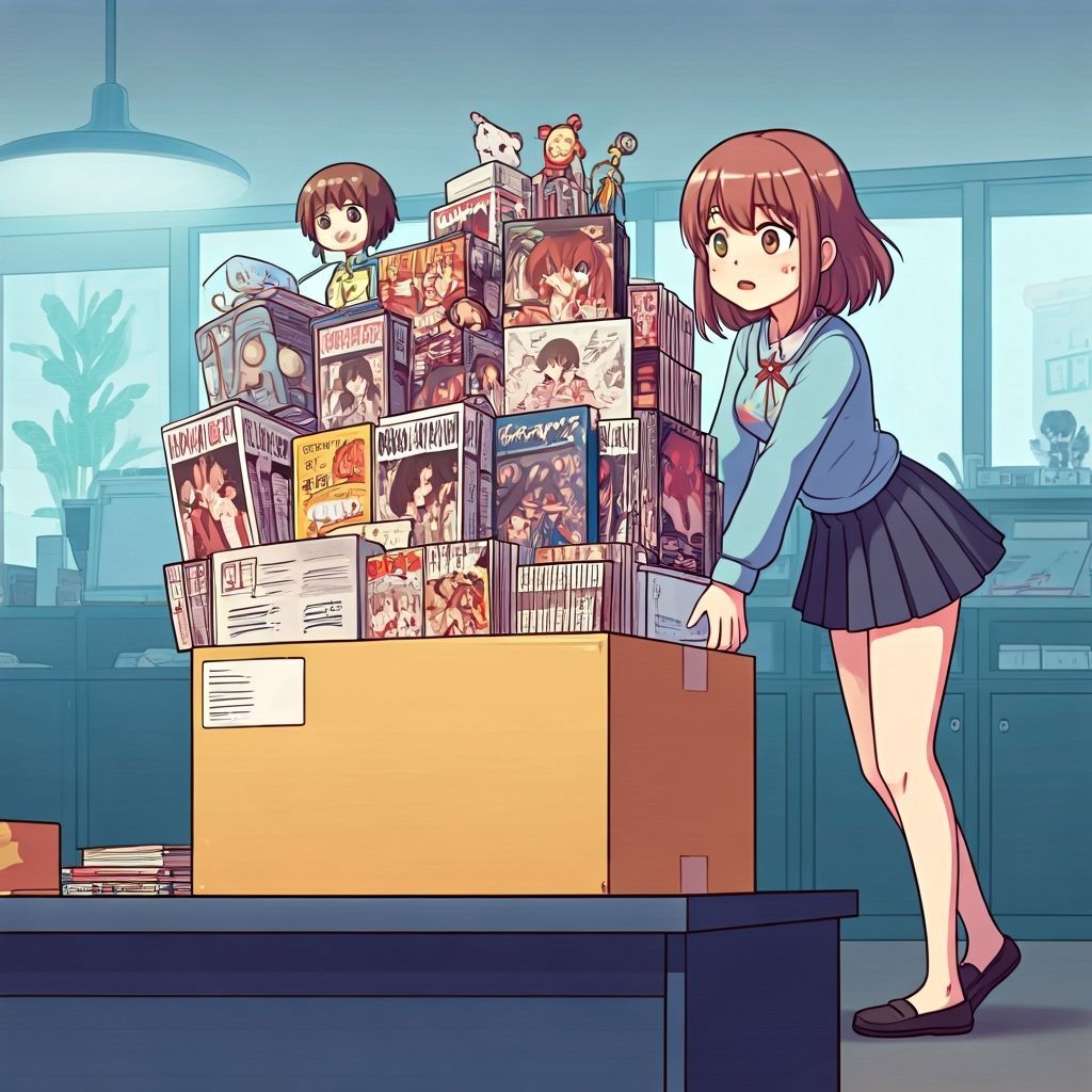 Anime Woman Mailing Giant Otaku Package