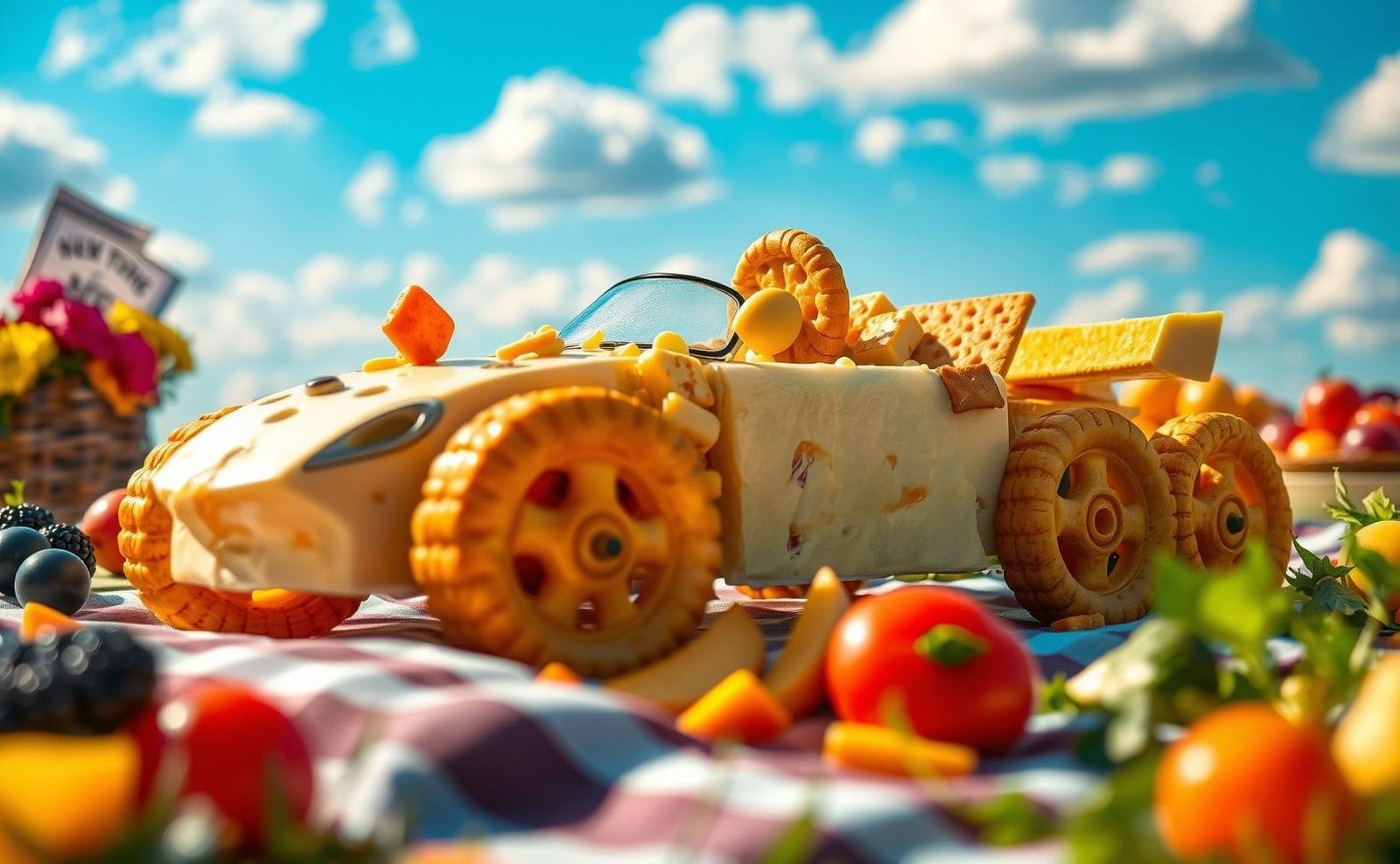 cheesy crackers race car