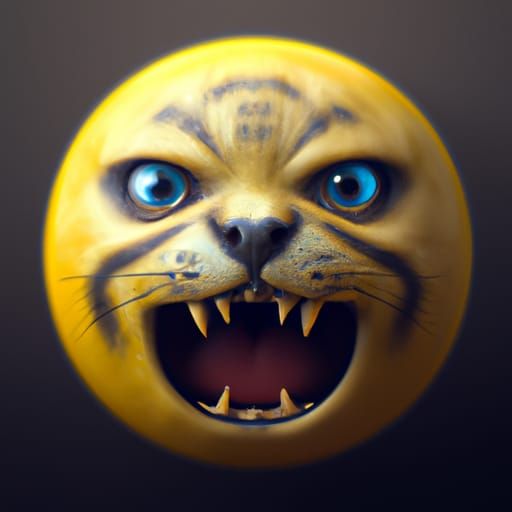 "" Big Kitty EMOJI The most vicioùs Emoji Ever!!!!  by @R Y N
