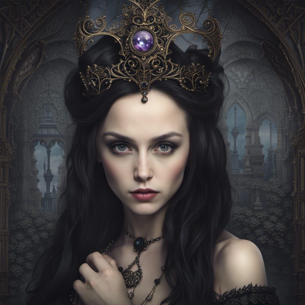 this gothic princess captures the essence of an ageless being, leaving ...