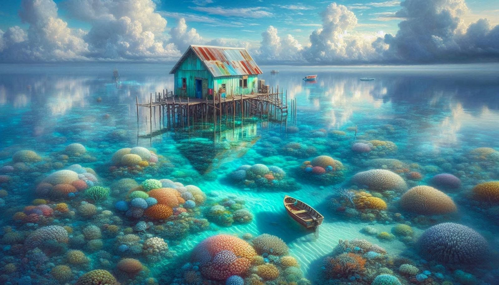 Fishing-shack on the reef