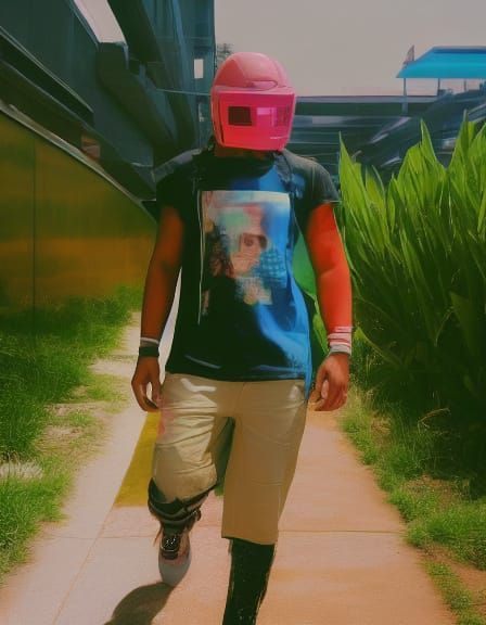 Man in Gaming Costume: Digital Painting Style