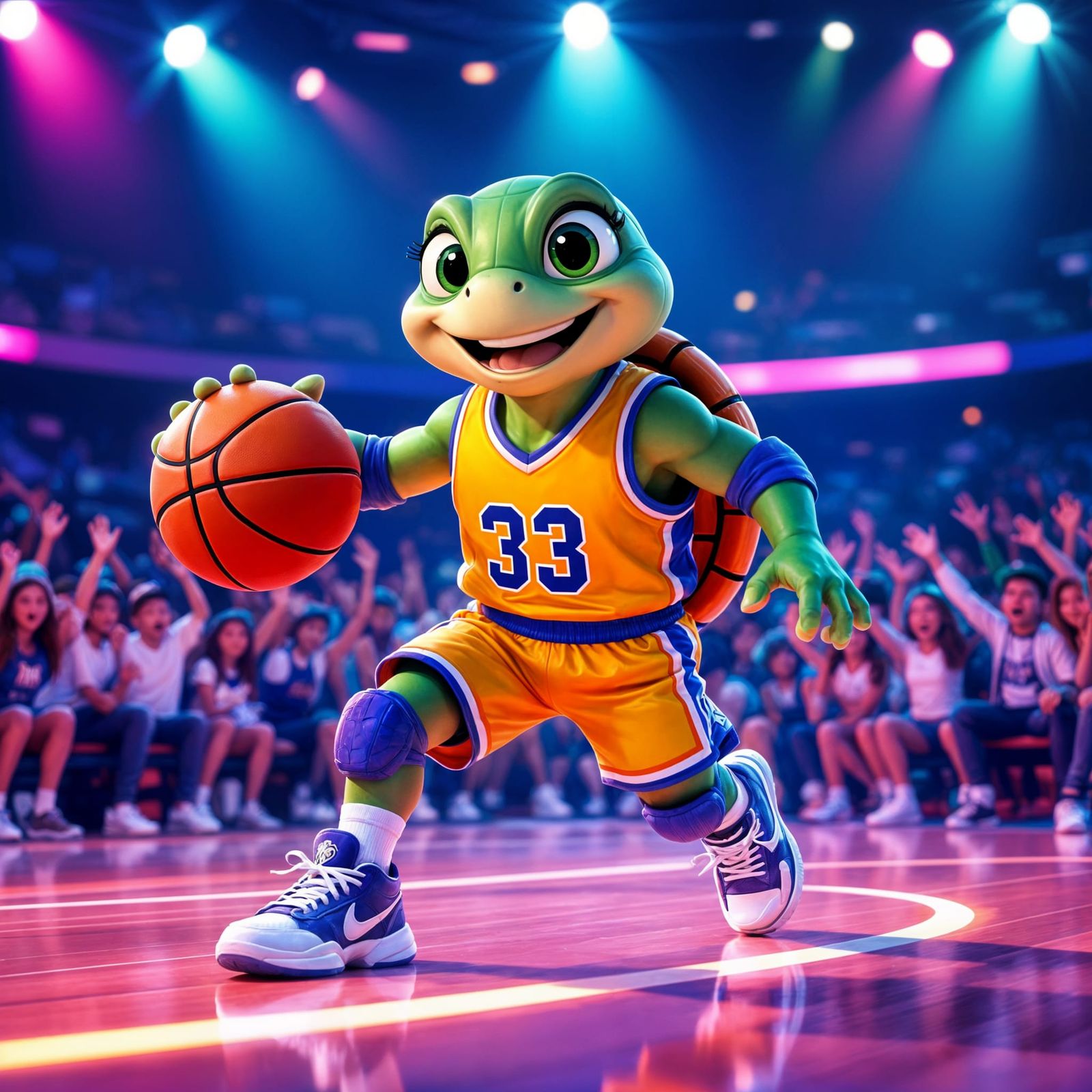 Basketball player - team Turtles  by @Mumbai AI