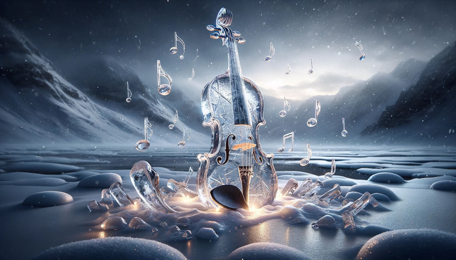 Harmony of Light: The Mystical Echoes of a Crystal Violin