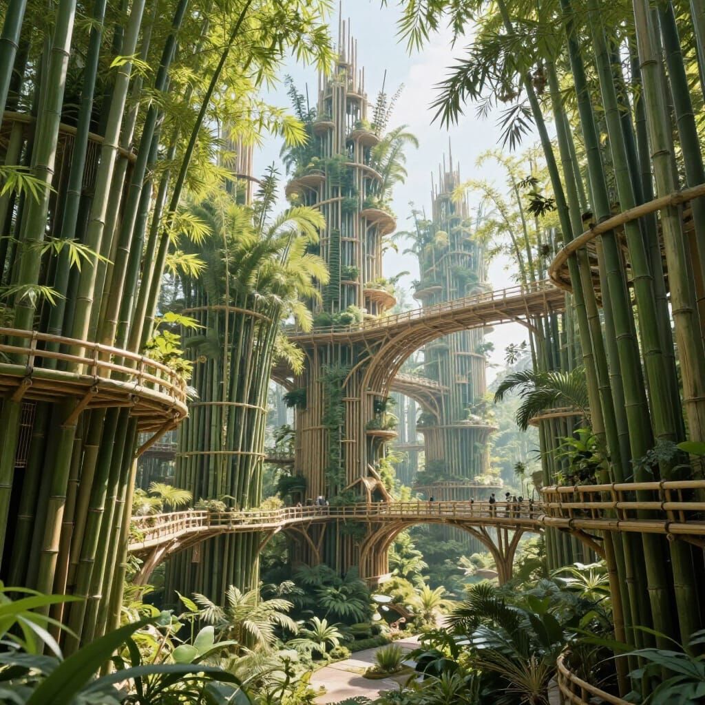 A city of bamboo  by @Mikey