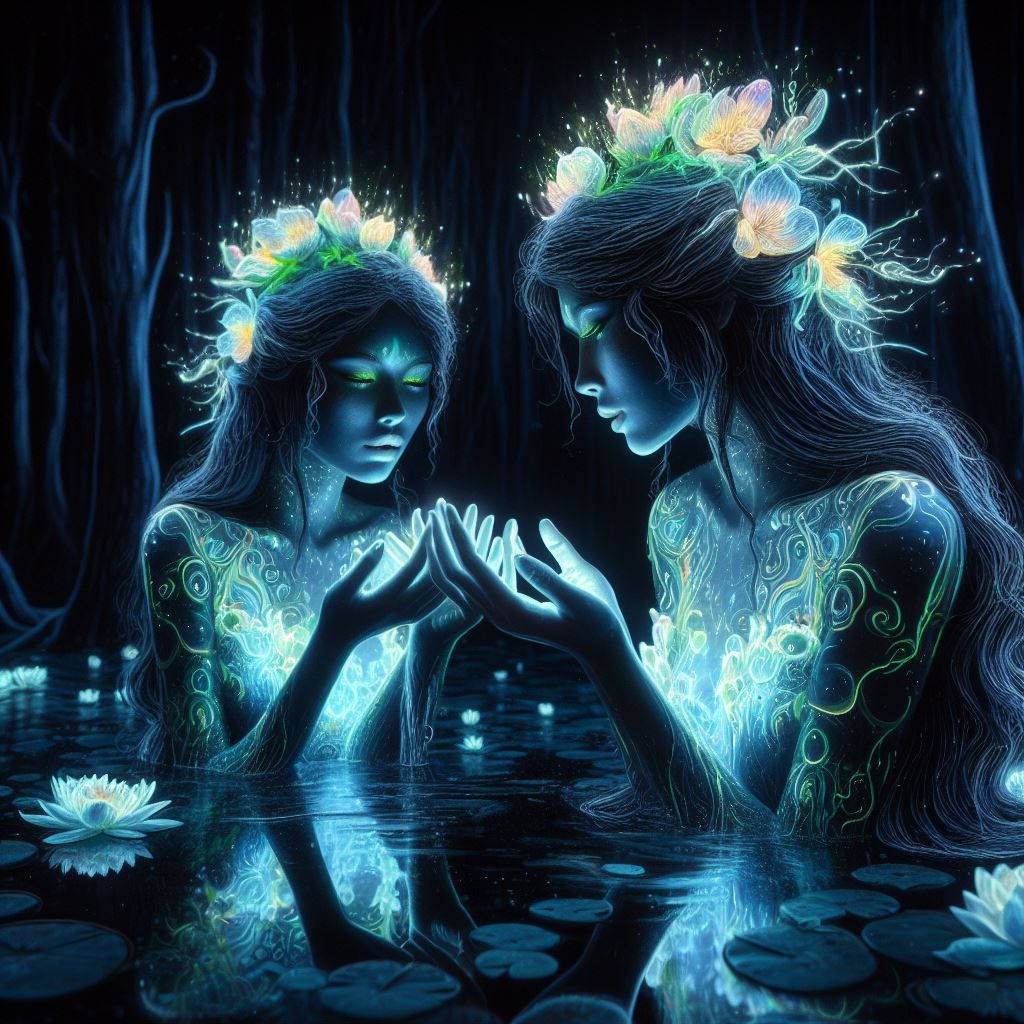 bioluminiscent portrait