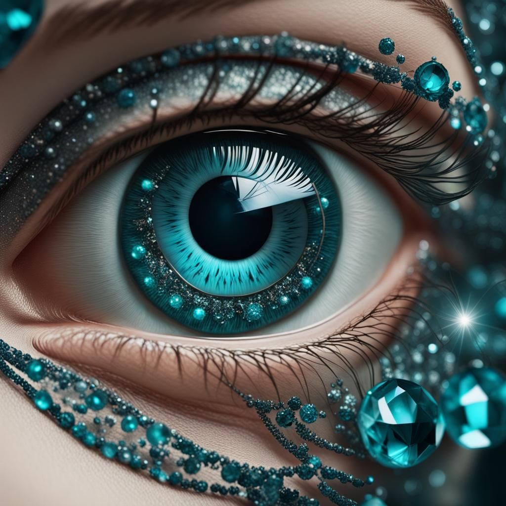 """""close-up of Constellating Spiral eye : intricate sparkl...