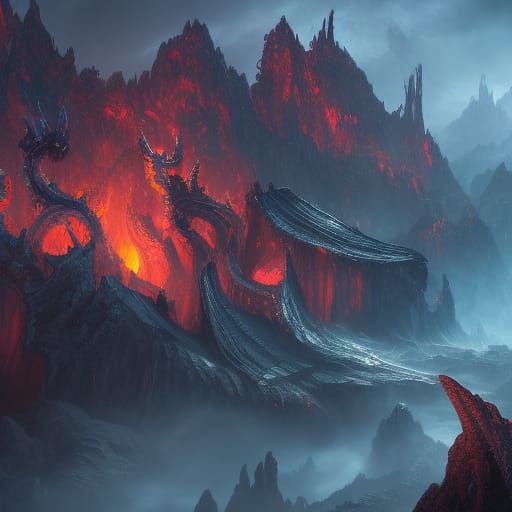 dragons guarding hell