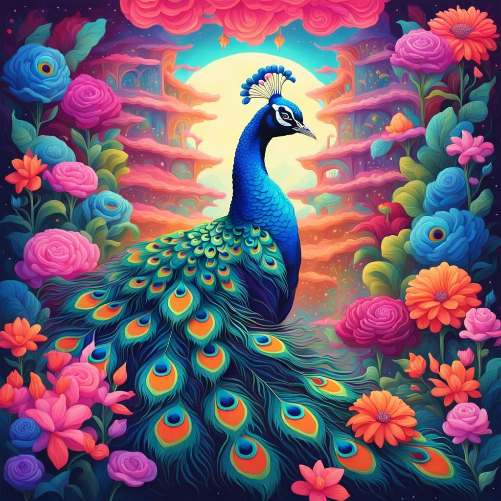 Peacock (3) - AI Generated Artwork - NightCafe Creator