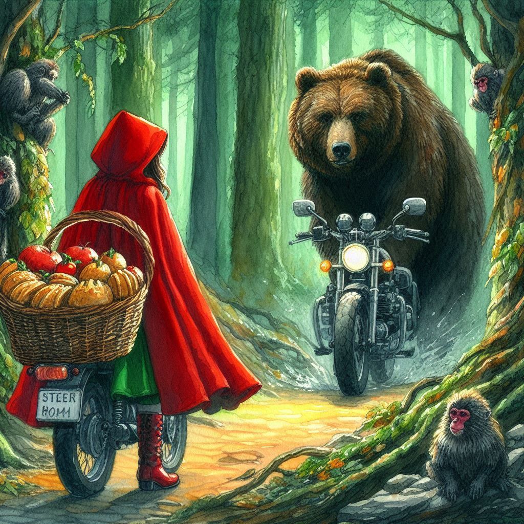 Little Red Riding Hood and the angry bear