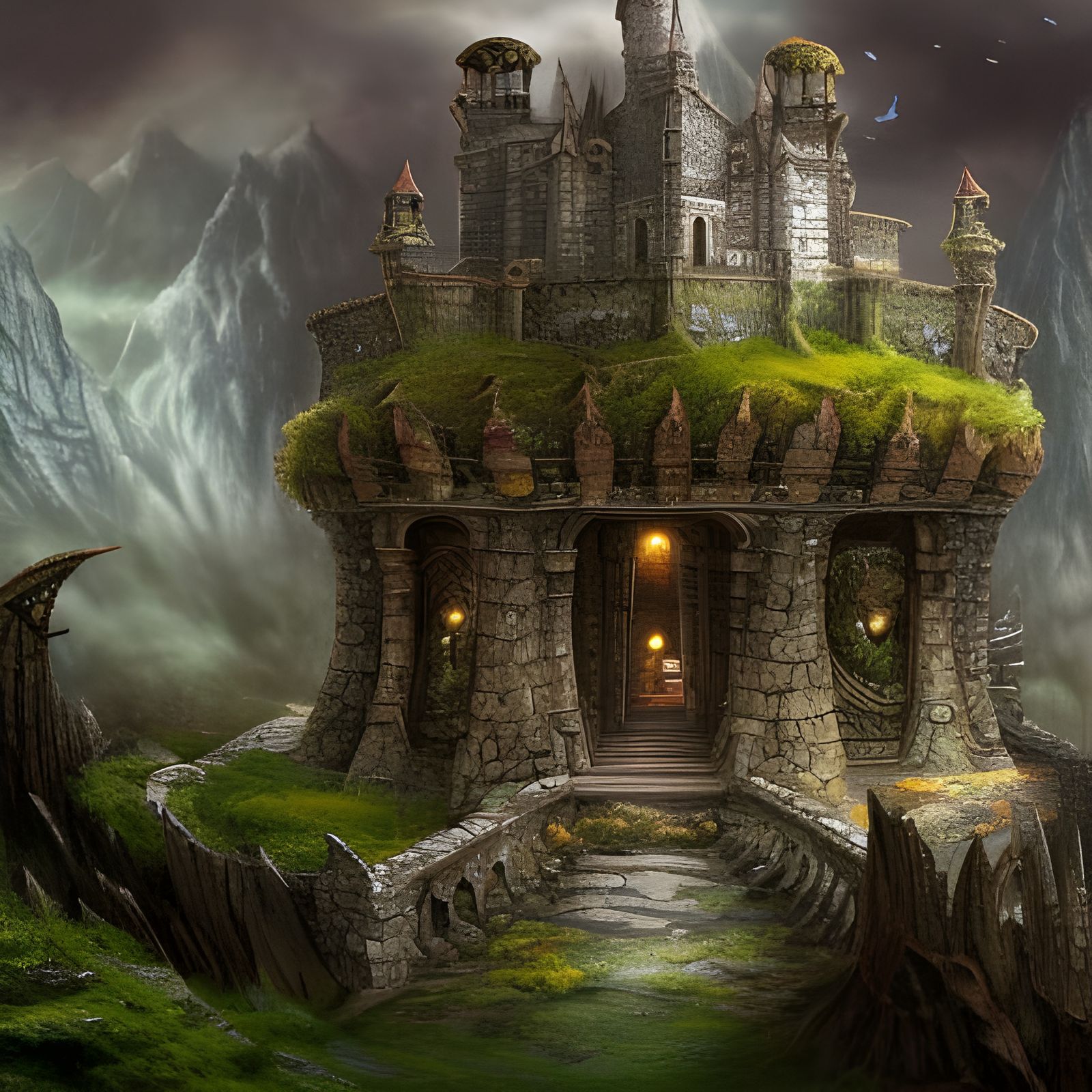 Underground dwarf fortress  by @Zipy