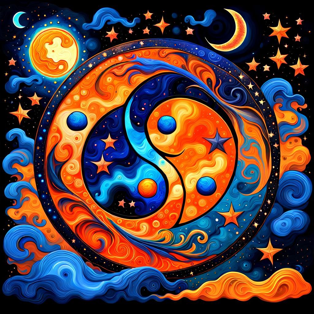 blue orange