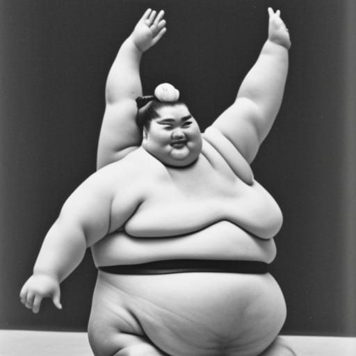 Female sumo wrestler AI Generated Artwork NightCafe Creator