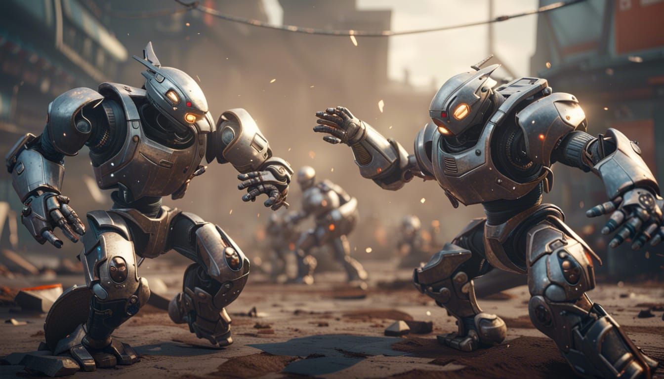 robots fighting