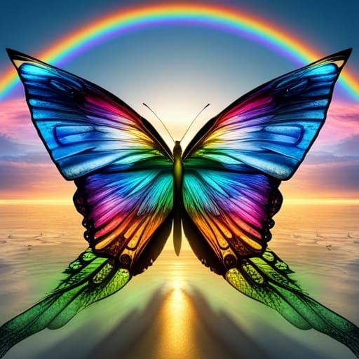 Rainbow Butterfly - deep hues