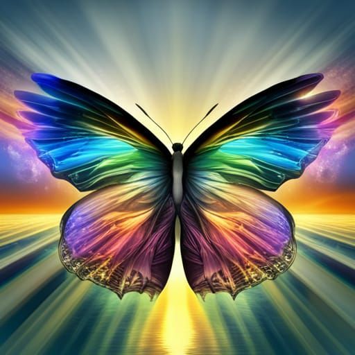 iridescent butterfly