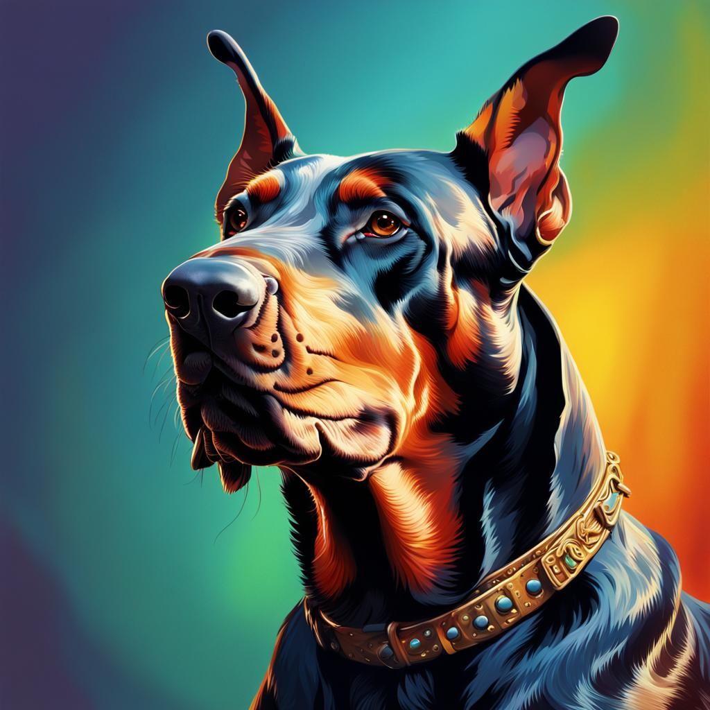 Doberman - AI Generated Artwork - NightCafe Creator