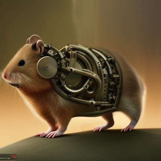 steampunk saddled hamster