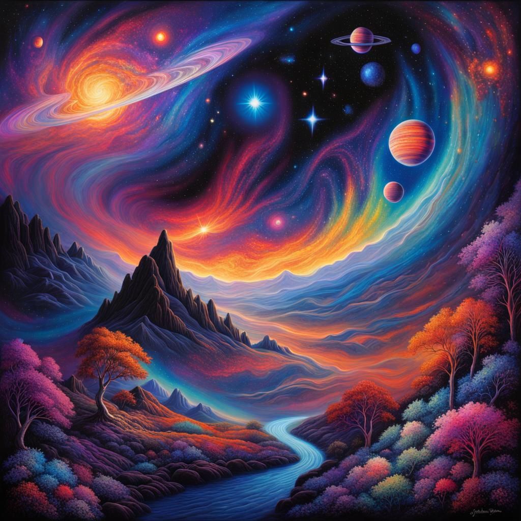 Galactic Dreamscape #7 - AI Generated Artwork - NightCafe Creator