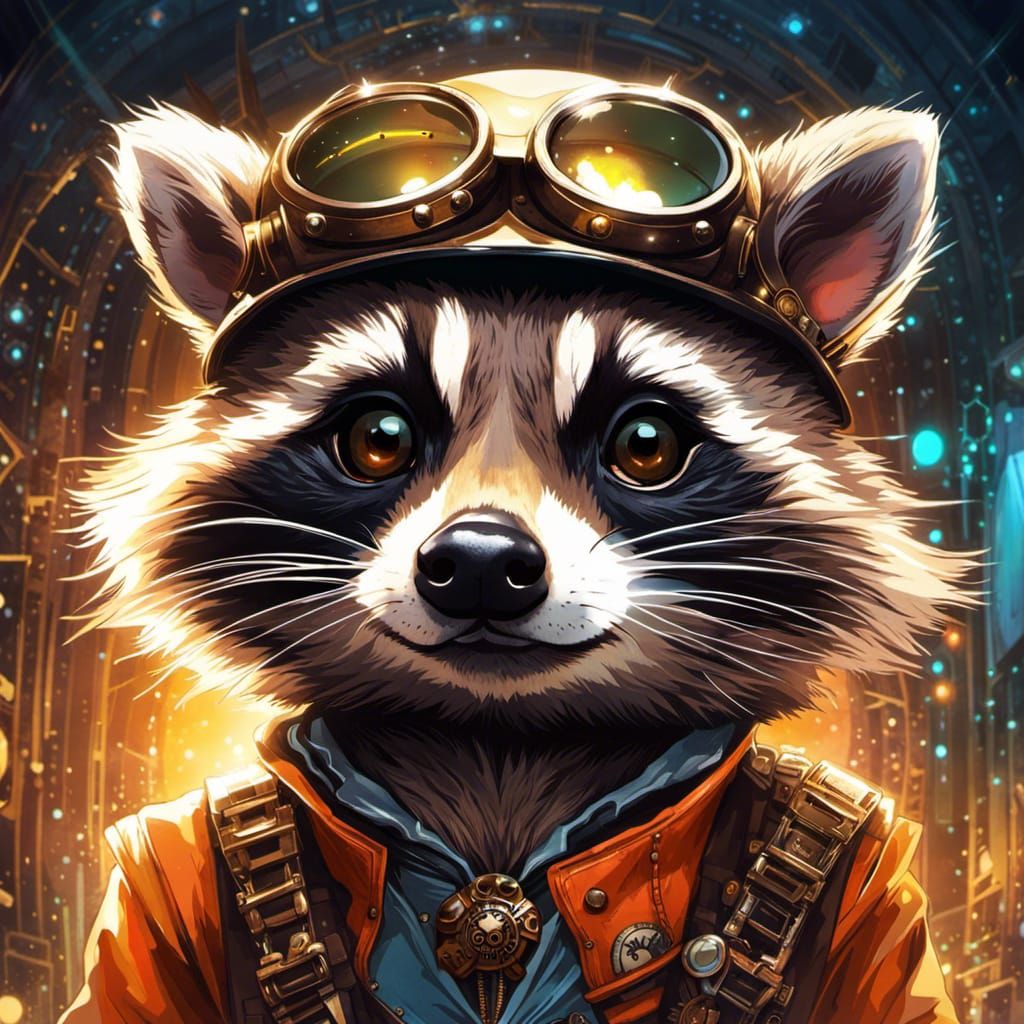 Raccoon  by @CarineVP