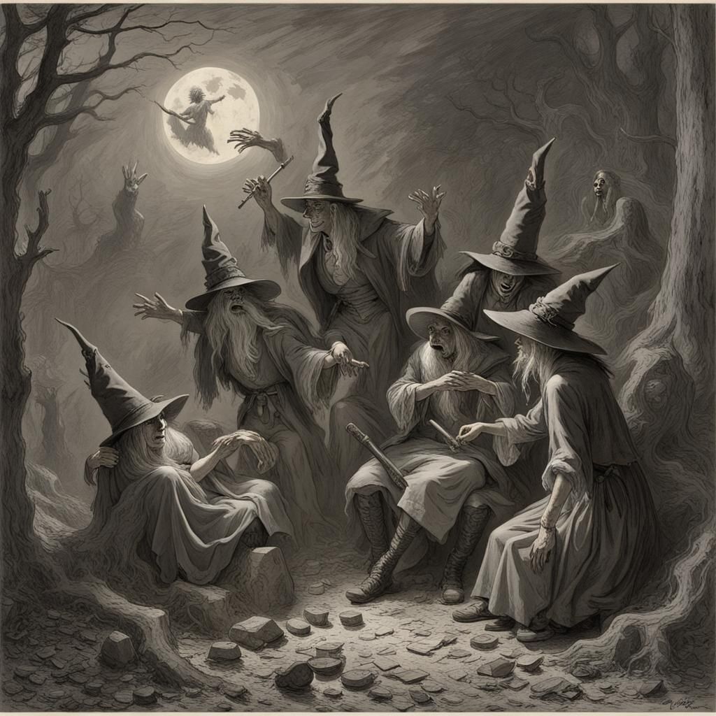 Crazy drunken witches on anything Thursday - AI Generated Artwork ...