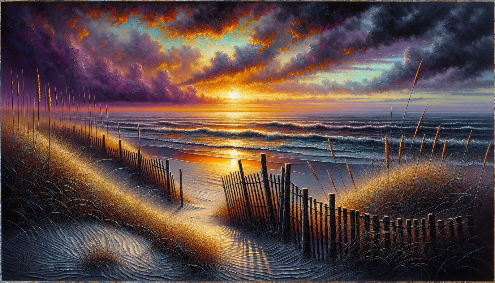 Sunset on the Beach Dunes