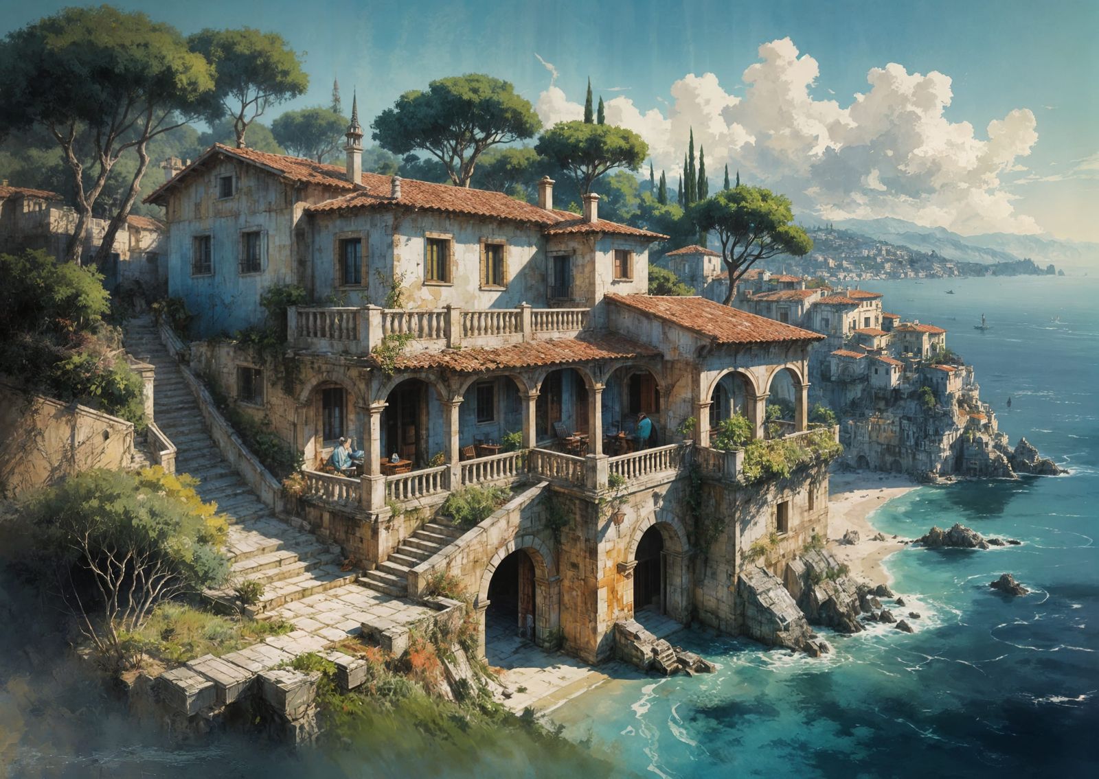 Coastal Town  by @1cheesepuff