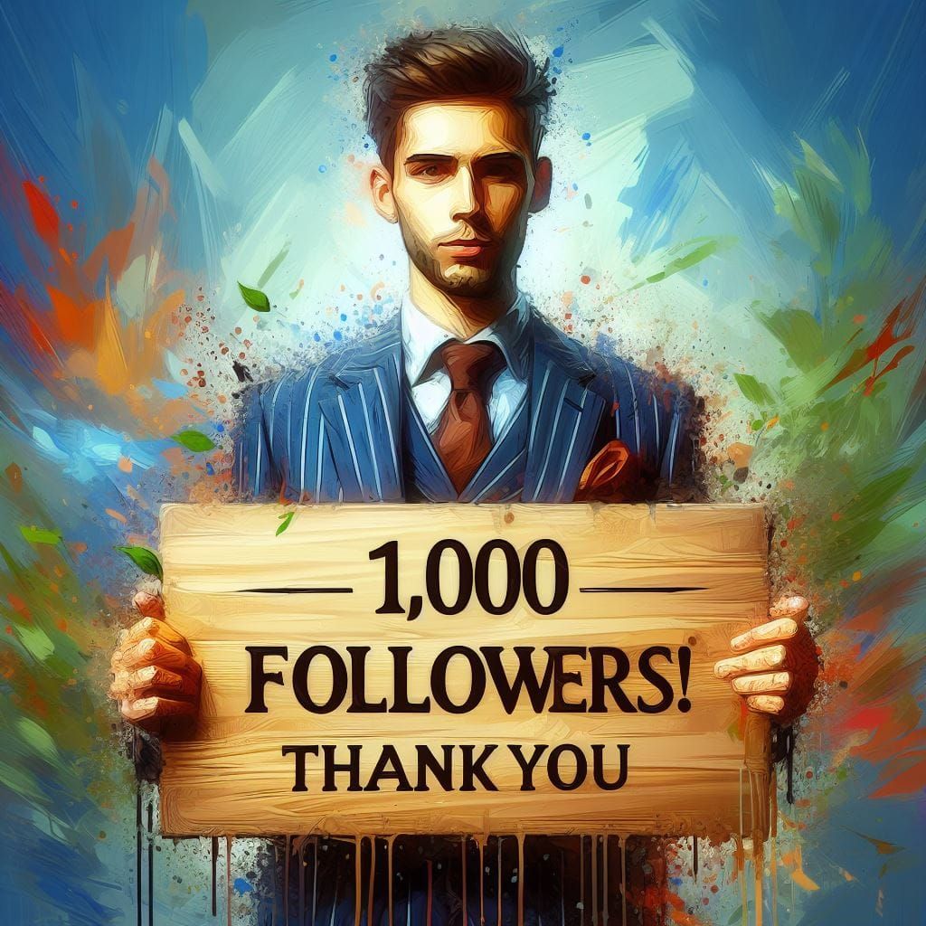 Thank you for 1,000 followers!