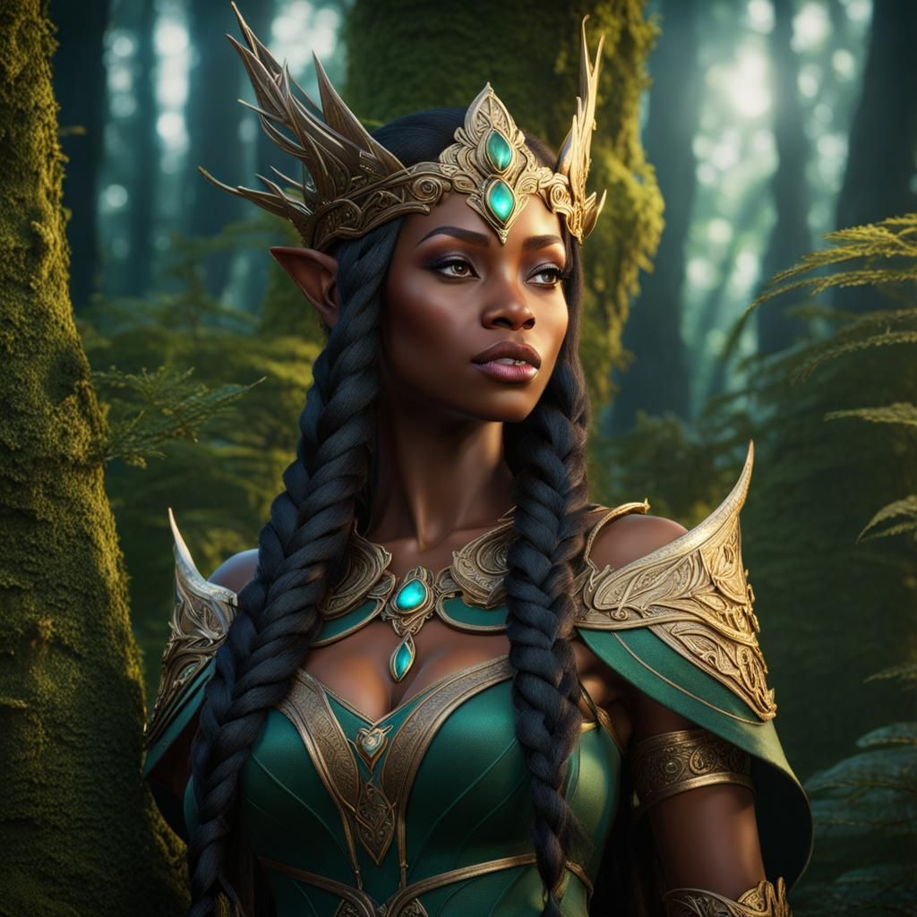 Wood elf princess AI Generated Artwork NightCafe Creator