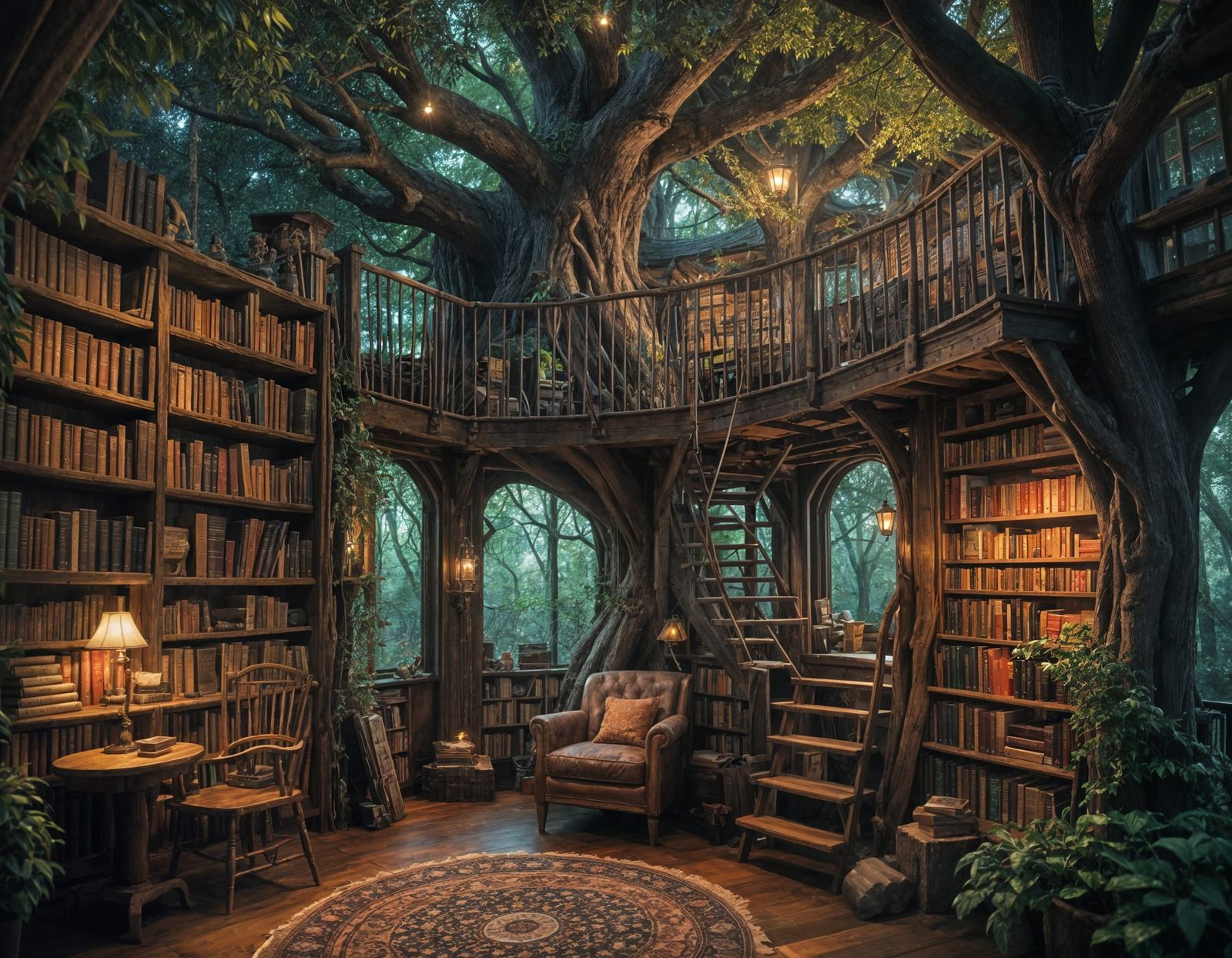 The Enchanted Canopy Library  by @Heralyn