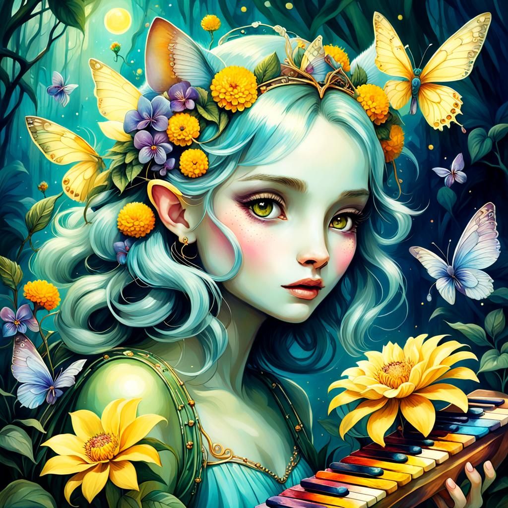 ABCprompt—— Anna—Dittmann—beautiful crazily detailed elegant Fairy ...