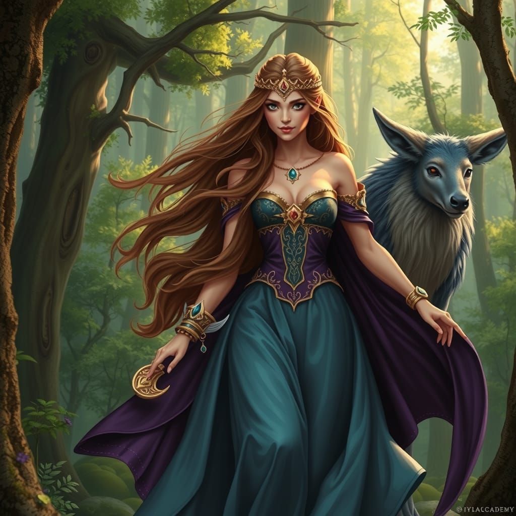 a beautiful Devinaria Princess (((long hairs))) moving in a ...