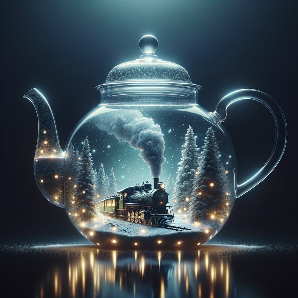 Whimsical Teapot Wonderland in Soft Lighting